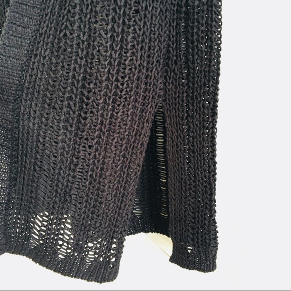 NEW LOOK  Longline Knitted Black Festival Vest - Picture 7 of 8